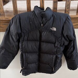 The North Face Midnight Black Insulated Jacket girls medium